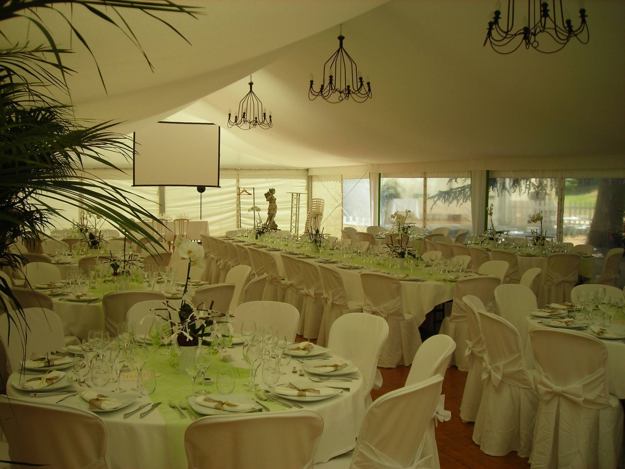 Installation vélum blanc pour mariage à Lyon