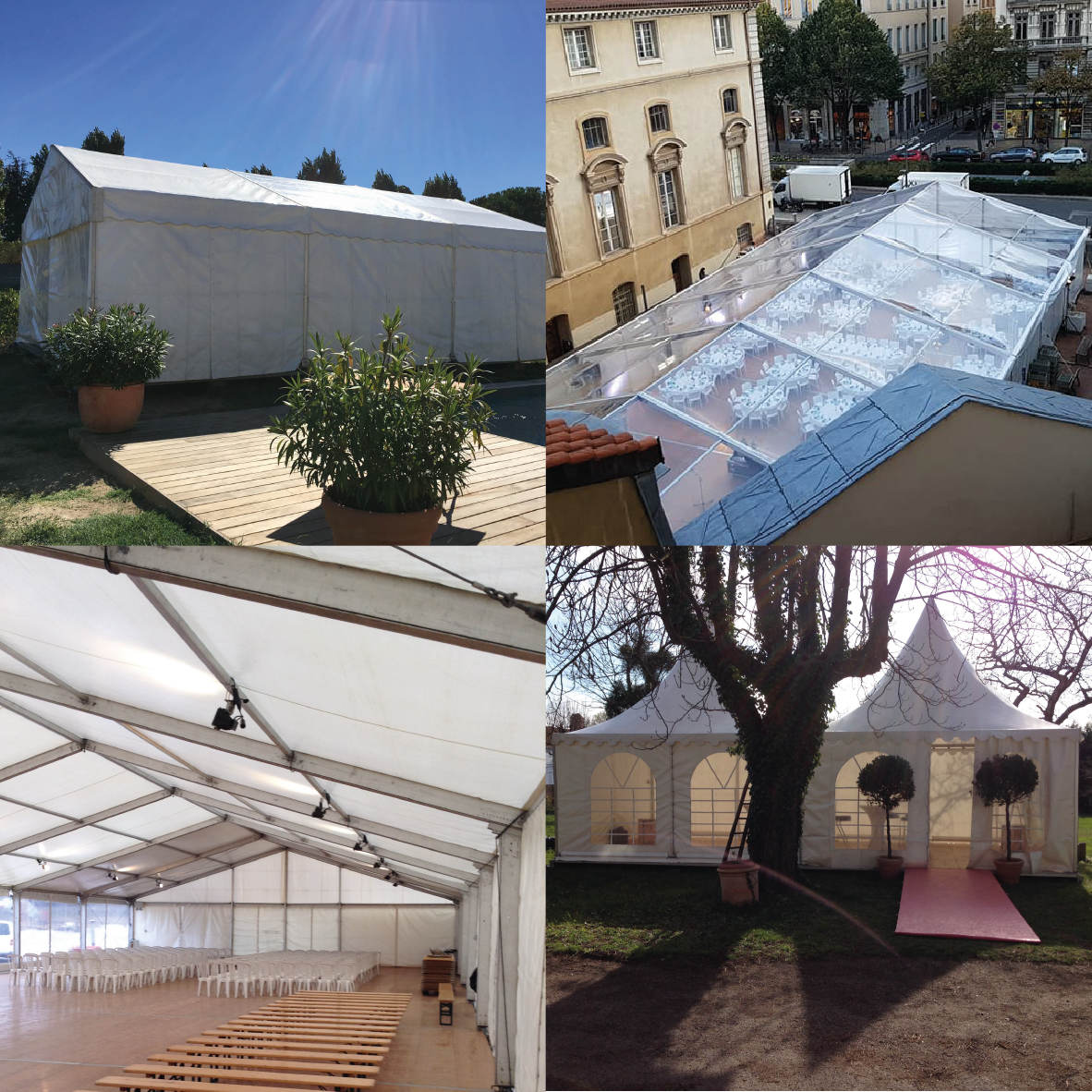 Location de chapiteaux pour un évènement ou une réception sur Lyon