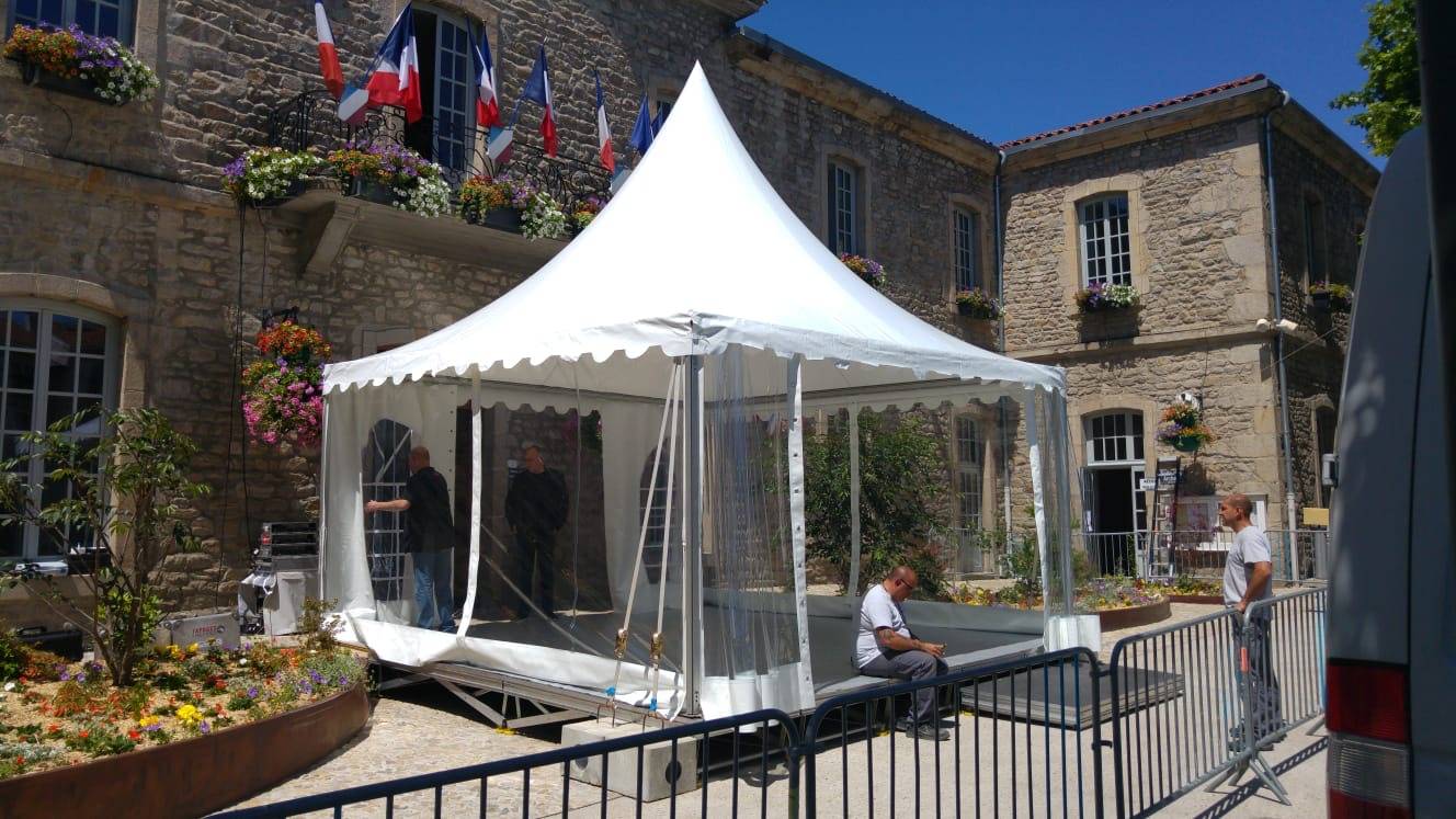 Tente 5x5m murs cristal Loire