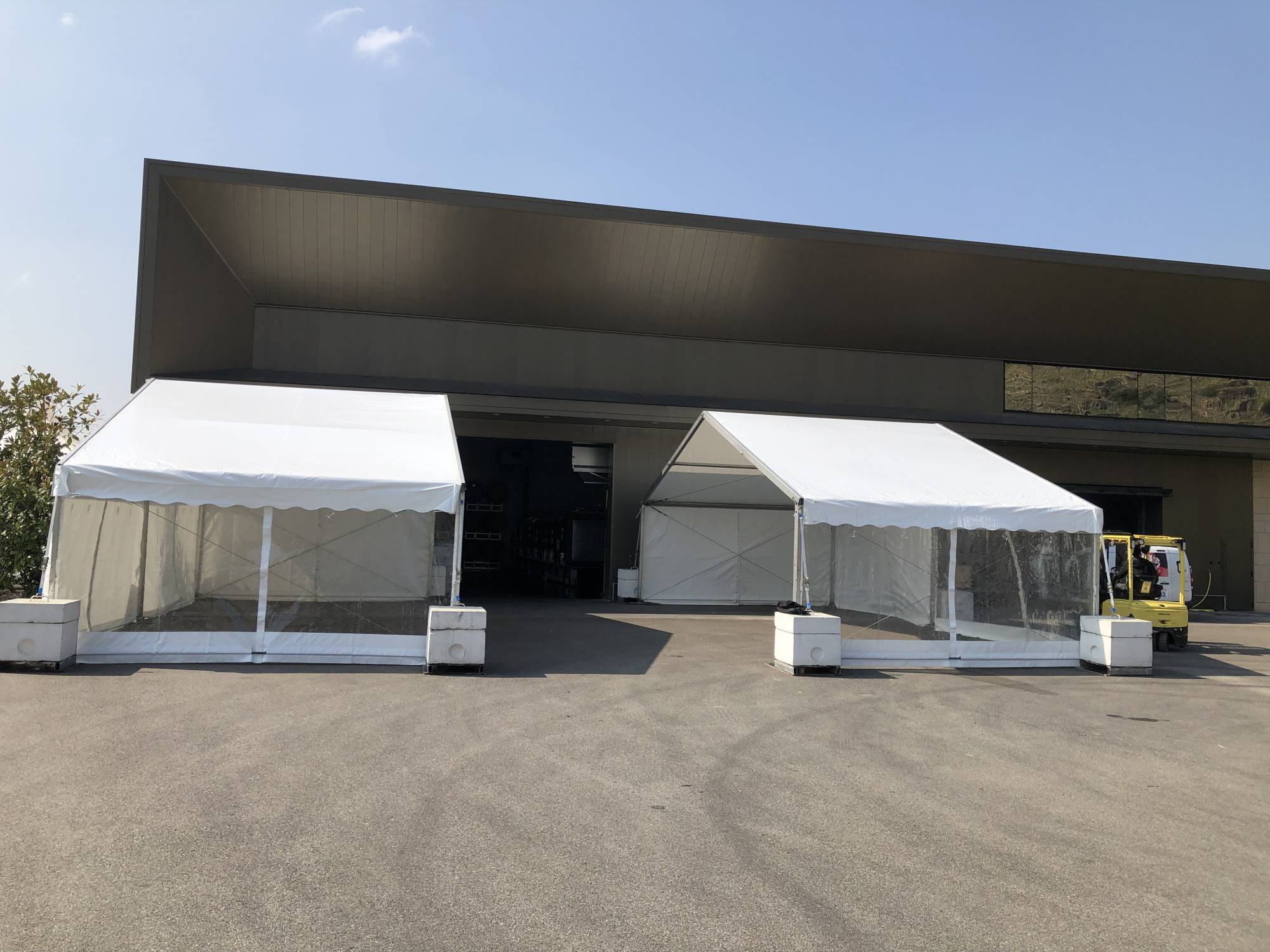 Location chapiteau 10x5m mur cristal